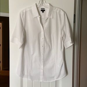 NWOT Talbots fitted, short sleeve blouse